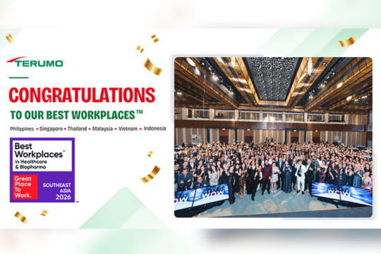 6 countries across Terumo Asia Pacific officially recognized as Best Workplaces™ Certified by Great Place To Work®