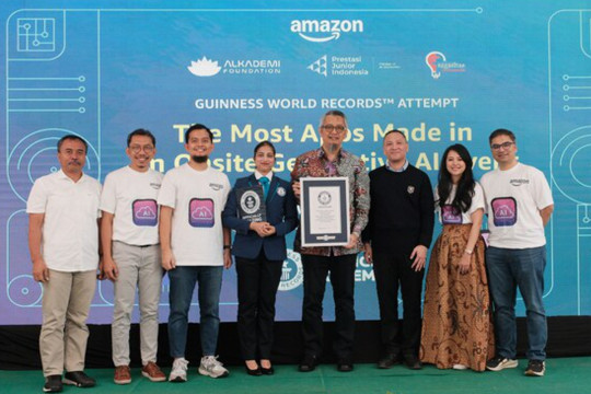 Amazon sets new GUINNESS WORLD RECORDS® for Gen AI Apps with schools in West Java