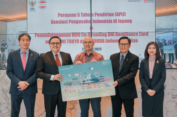 BNI Tokyo Kerjasama Co-Branding Remittance Card dengan Garuda