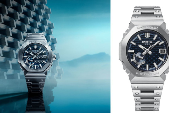 Casio Luncurkan Jam Tangan MR-G dengan Motif Tradisional Jepang Berwarna Biru "Hanada-iro"
