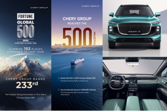 Chery Group Jadi Produsen Mobil dengan Kenaikan Peringkat Terpesat dalam Daftar "Fortune Global 500"