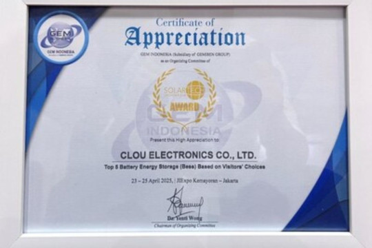 CLOU Electronics Tercantum dalam Daftar Lima Perusahaan Baterai & Penyimpanan Energi Pilihan Pengunjung