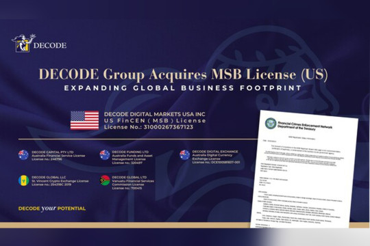 DECODE Group Successfully Secures U.S. Financial Services License, Strengthening Global Financial Market Position