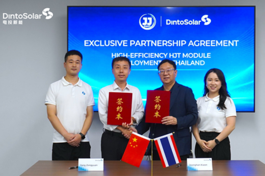 Dinto Solar and JJ Energy Form Exclusive HJT Module Partnership for Thailand's Solar Market