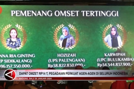 Dapat Omzet RP 14 T, Pegadaian Perkuat Agen-Agen Di Seluruh Indonesia