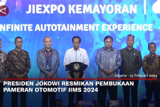 Presiden Jokowi Resmikan Pembukaan Pameran Otomotif IIMS 2024