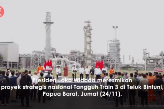 Presiden Jokowi Resmikan PSN Tangguh Train 3 Senilai Miliaran Dolar AS