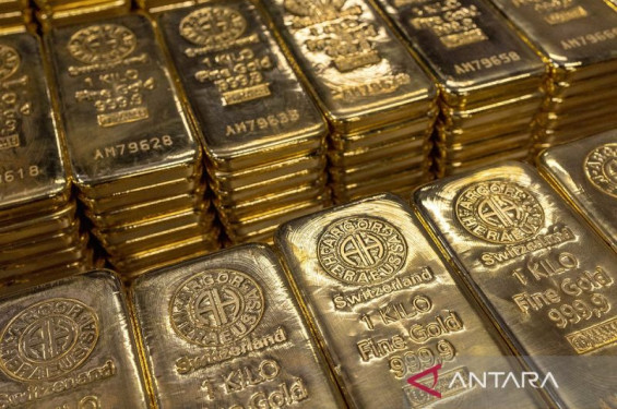 Harga emas Antam Senin turun Rp4.000 ke angka Rp2,610 juta/gr