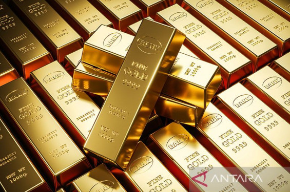 Harga emas Antam pada Rabu turun Rp12.000 jadi Rp2,601 juta/gr