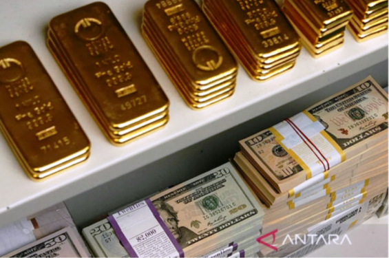 Selasa ini harga emas Antam kembali turun menjadi Rp2,603 juta/gr