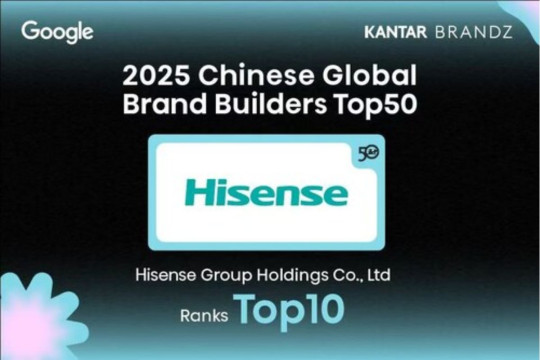 Hisense Bertahan dalam Peringkat 10 Besar Daftar Kantar BrandZ Chinese Global Brand Builders 2025 Selama Sembilan Tahun