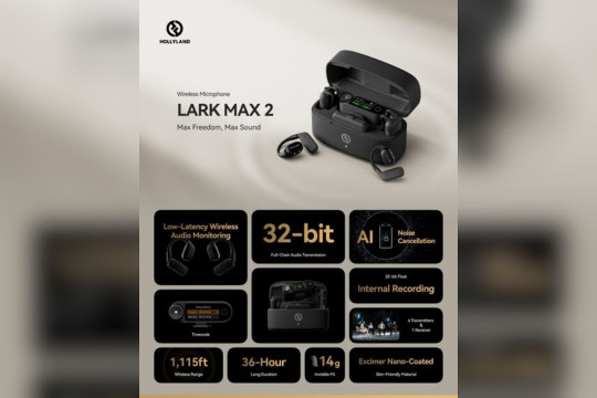 Hollyland Luncurkan LARK MAX 2, Sistem Mikrofon Nirkabel Revolusioner yang Mengubah Standar Perekaman Profesional