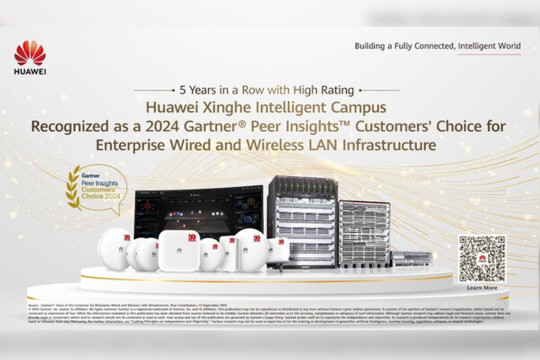 Huawei Peer-Recognized as a 2024 Gartner® Peer Insights™ Customers' Choice for Enterprise Wired