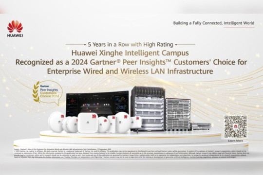 Huawei Raih Gelar "Gartner® Peer Insights™ Customers' Choice for Enterprise Wired and Wireless LAN Infrastructure 2024"