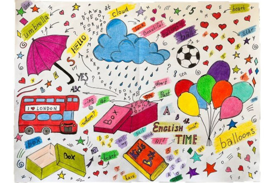 Primary school children's art reveals real-world impact of learning English, new study