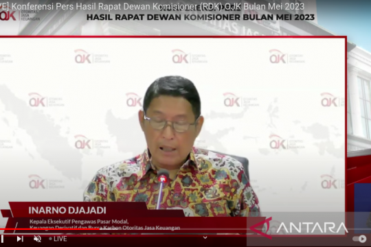 OJK catat pasar modal Indonesia himpun dana Rp102 triliun hingga Mei