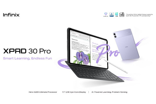 Infinix Resmi Luncurkan XPAD 30 Pro Secara Global, Tablet Serbaguna untuk Belajar dan Hiburan Generasi Muda