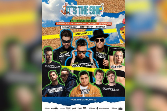 ​​​​​​​Satu-satunya Festival EDM di Singapura, "It's The Ship" Lansir Daftar Artis Pertama yang Akan Tampil