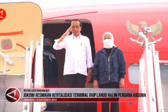 Jokowi Resmikan Revitalisasi Terminal VVIP Lanud Halim Perdana Kusuma