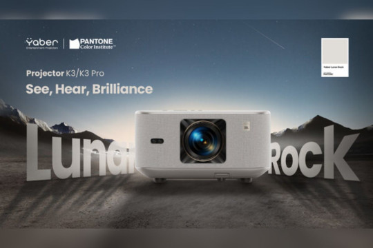 Yaber dan Pantone Color Institute Luncurkan Proyektor K3 Eksklusif dalam Warna "Lunar Rock"