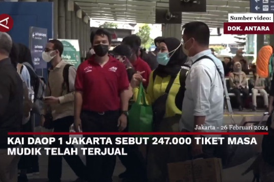 KAI DAOP 1 Jakarta Sebut 247.000 Tiket Masa Mudik Telah Terjual