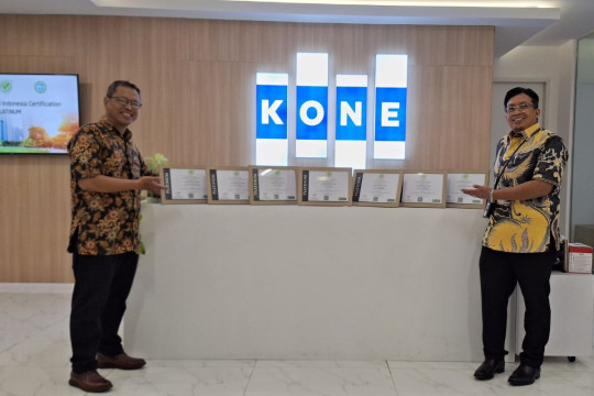 KONE Indonesia menetapkan standar baru di industri sebagai perusahaan pertama yang meraih Green Label Platinum