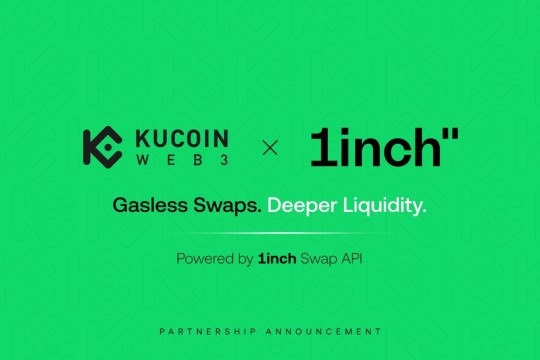 KuCoin Web3 Wallet Kini Terintegrasi dengan 1inch Swap API, Hadirkan Transaksi RWA Tanpa Gas Tokens dan Perlindungan MEV