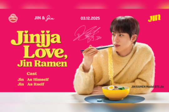 OTOKI Lansir Video "Promosi Jin Ramen" yang Dibintangi Jin dari BTS, Gelar Program Promosi Global