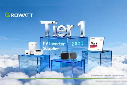 Growatt Recognized as Tier 1 PV Inverter Supplier by S&P Global