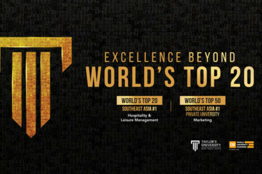 Tujuh Belas Program Studi Taylor's University Meraih Peringkat Global