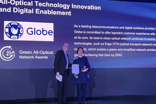 Globe wins IDATE's 'All-Optical Technology Innovation and Digital Enablement' Award in Barcelona