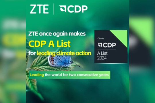 ZTE Kembali Tercantum dalam "CDP A List" atas Aksi Iklim Terbaik, Perkuat Komitmen sebagai Industri yang Atasi Perubahan